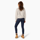 Chandail molletonn&eacute; imprim&eacute; &agrave; encolure ras du cou pour femmes - Cream &#40;CR9&#41;