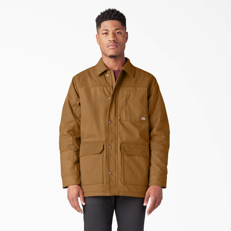 Waxed Canvas Chore Coat - Brown Duck (BD) image number 1