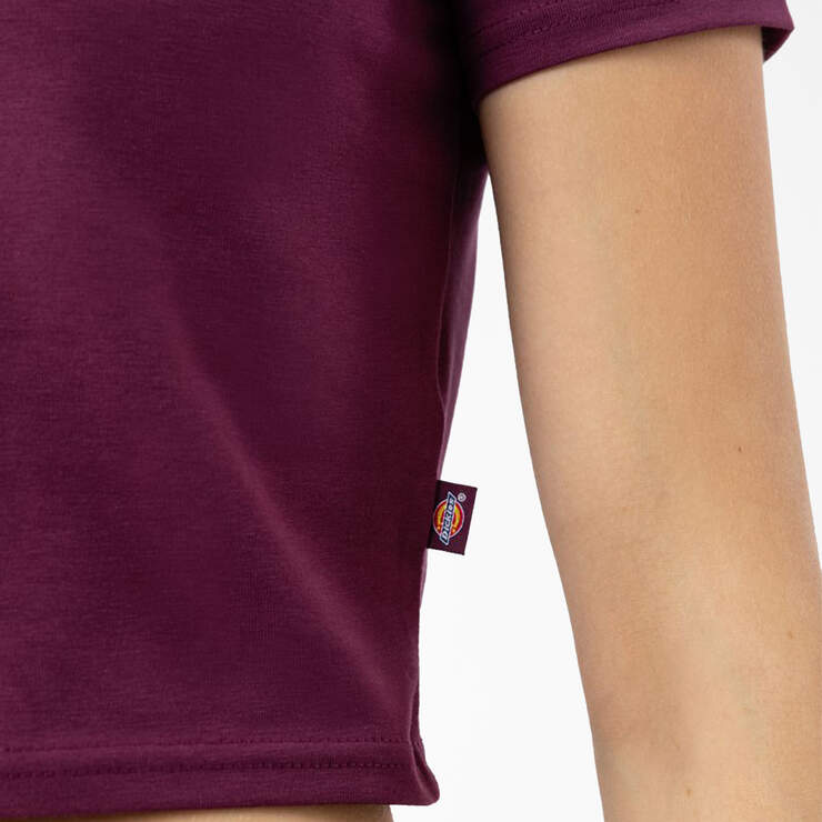 Women's Maple Valley Logo Cropped T-Shirt - Grape Wine (GW9) image number 5