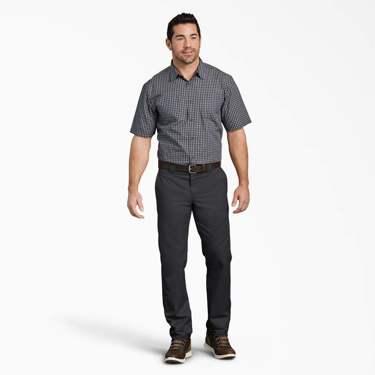 Pantalon de travail de coupe ajustée à jambe fuselée et à poche multi-usage - Black (BK) numéro de l’image 4