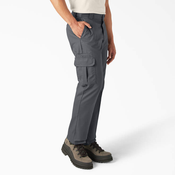 FLEX Regular Fit Cargo Pants - Charcoal Gray (CH) image number 4