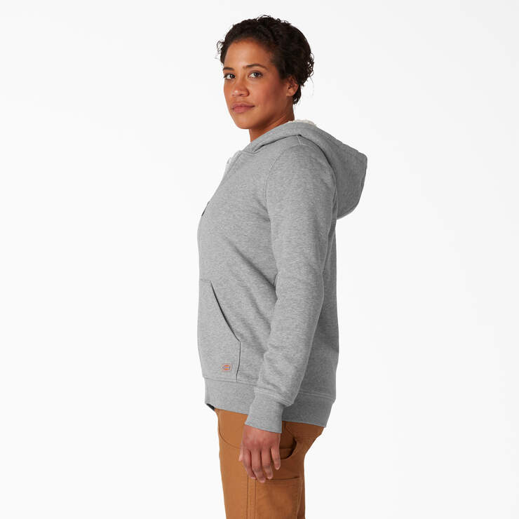 Women’s High Pile Fleece Lined Hoodie - Ash Gray (AG) image number 3