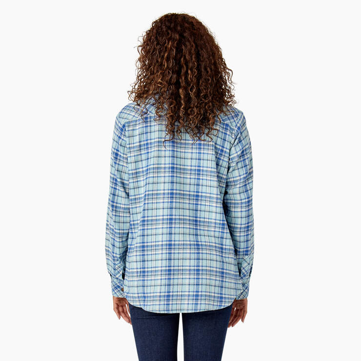 Chemise en flanelle à manches longues et à motif tartan pour femmes - Clear Blue/Orchard Plaid (B2Y) numéro de l’image 2