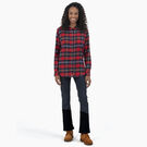 Chemise en flanelle &agrave; manches longues et &agrave; motif tartan pour femmes - English Red Tartan &#40;A1D&#41;