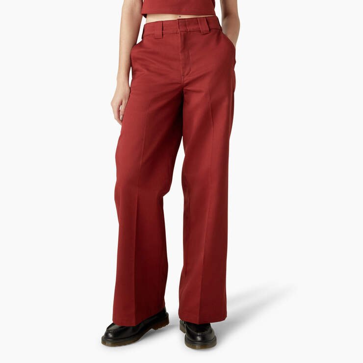 Pantalon de travail de coupe standard à jambe large pour femmes - Fired Brick (IK9) numéro de l’image 1