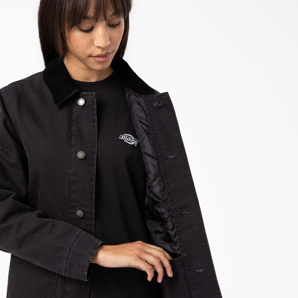 Women&#39;s Duck Lined Chore Coat - Black &#40;BKX&#41;