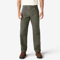 Relaxed Fit Heavyweight Duck Carpenter Pants - Rinsed Moss Green (RMS)