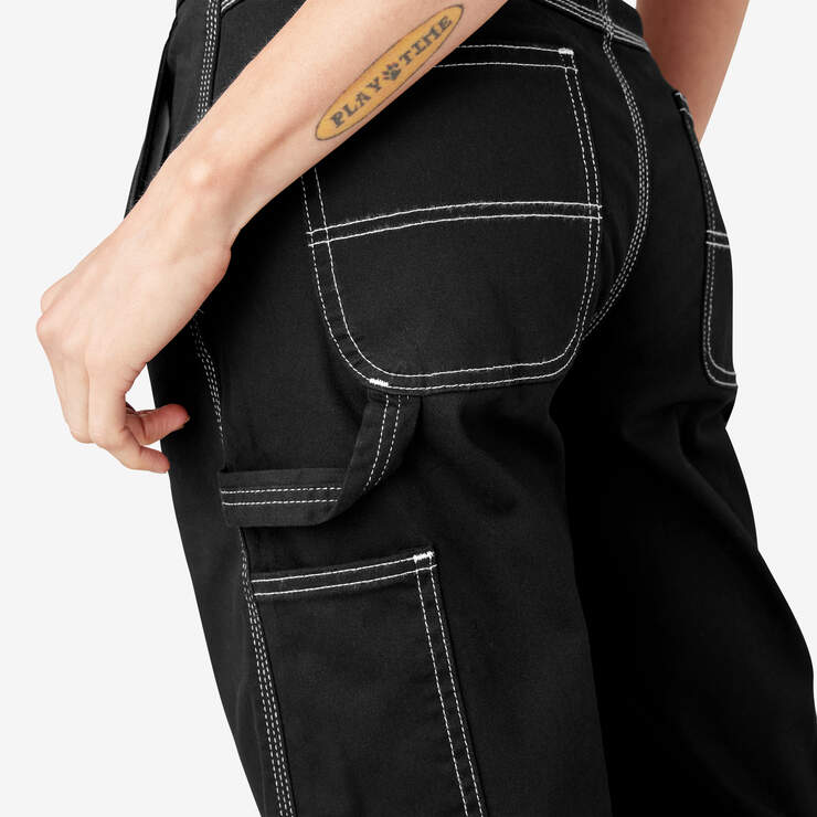 Pantalon menuisier de coupe décontractée pour femmes - Black (BKX) numéro de l’image 9