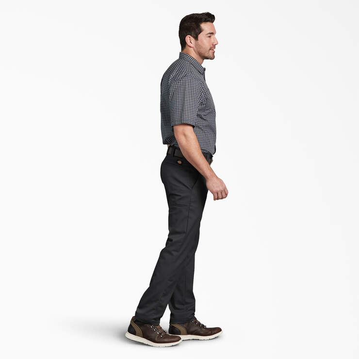 Slim Fit Tapered Leg Multi-Use Pocket Work Pants - Black (BK) image number 6