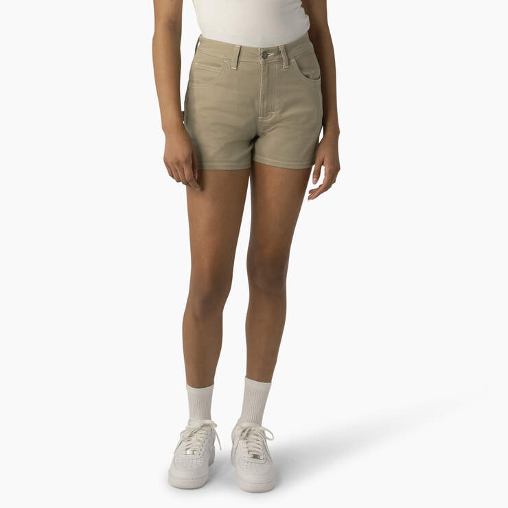 Women's Carpenter Shorts, 3" - Stone (ST) image number 1