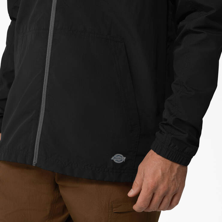 ProTect Cooling Hooded Ripstop Jacket - Black (BK) image number 6