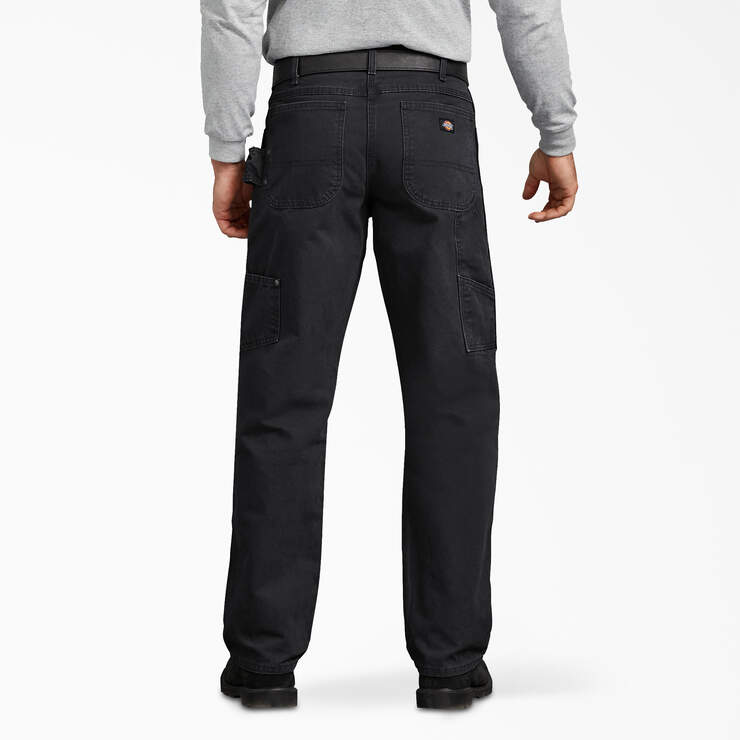 Pantalon menuisier de coupe décontractée en coutil brossé - Rinsed Black (RBK) numéro de l’image 2