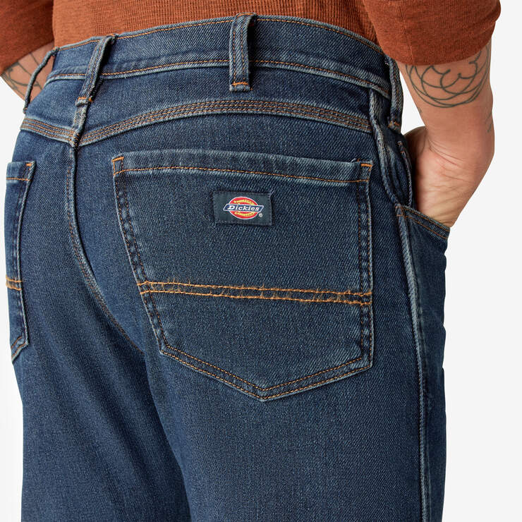 FLEX Lined Regular Fit 5-Pocket Jeans - Stonewashed Indigo (SIWR) image number 7