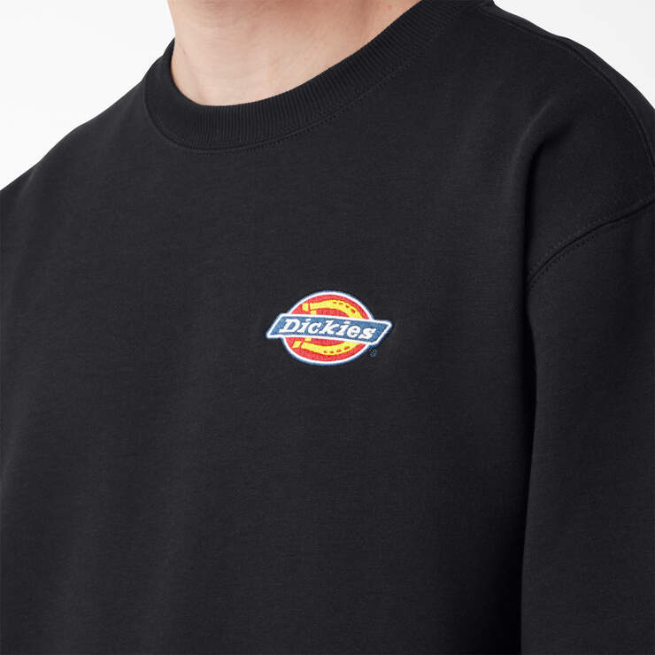 Fleece Embroidered Chest Logo Sweatshirt - Black (KBK) image number 5