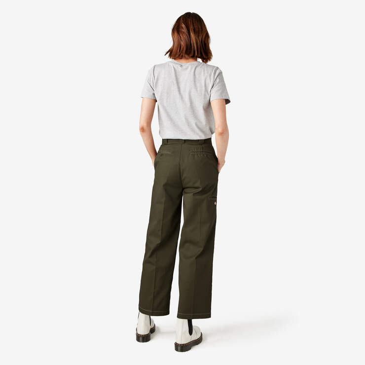 Pantalon à genoux renforcés de coupe décontractée pour femmes - Military Green (ML) numéro de l’image 6