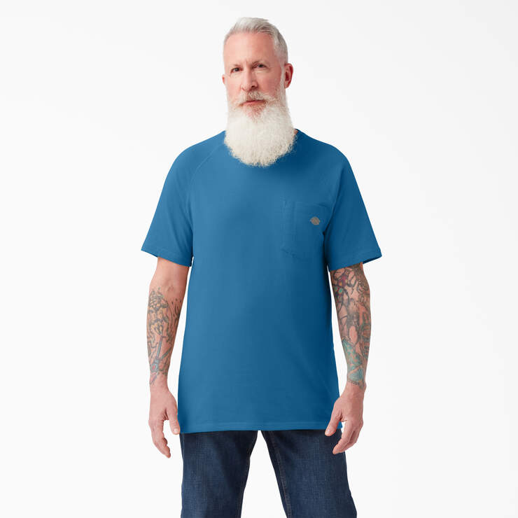 Cooling Short Sleeve Pocket T-Shirt - Vallarta Blue (V2B) image number 1