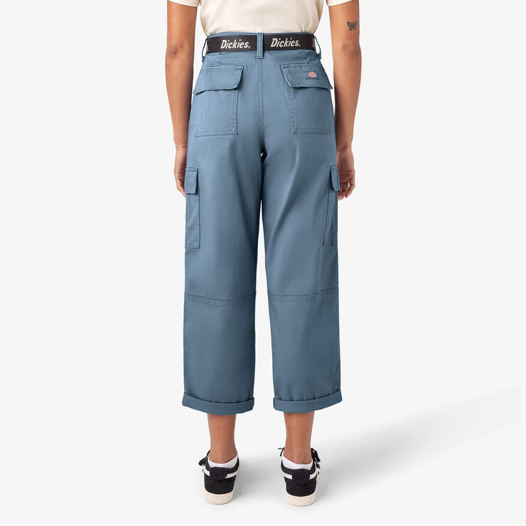 Women's Relaxed Fit Cropped Cargo Pants - Coronet Blue (CNU) image number 2