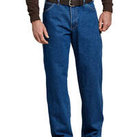 Jeans menuisier en denim, coupe ample - Stonewashed Indigo Blue (SNB)