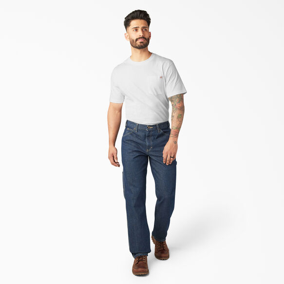Jeans menuisier &eacute;pais de coupe d&eacute;contract&eacute;e - Rinsed Indigo Blue &#40;RNB&#41;