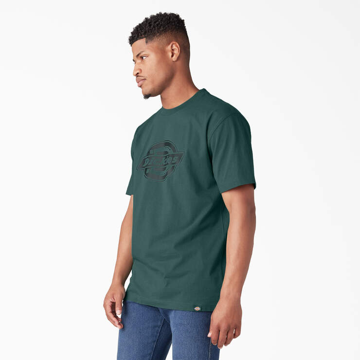 Short Sleeve Heavyweight Logo T-Shirt - Mallard Green (MG1) image number 3