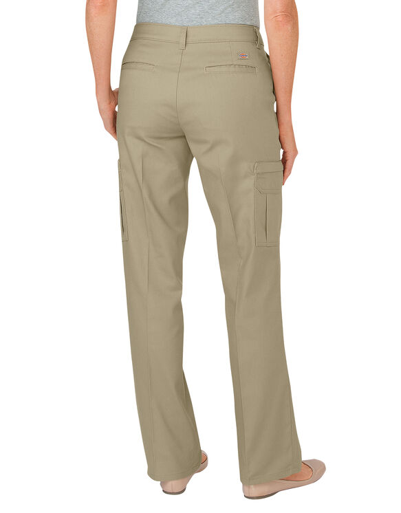 Women's Premium Relaxed Fit Straight Leg Cargo Pants Desert Khaki