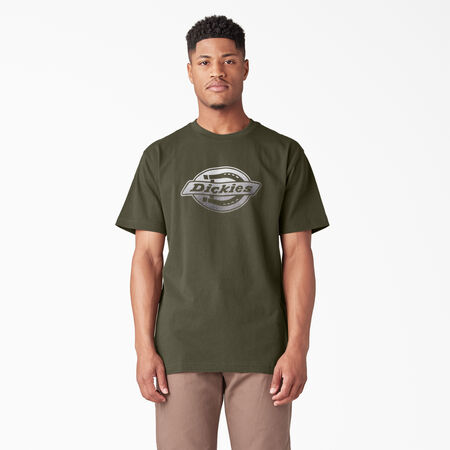 T-shirt &agrave; manches courtes &agrave; logo imprim&eacute; - Moss Green &#40;MS&#41;
