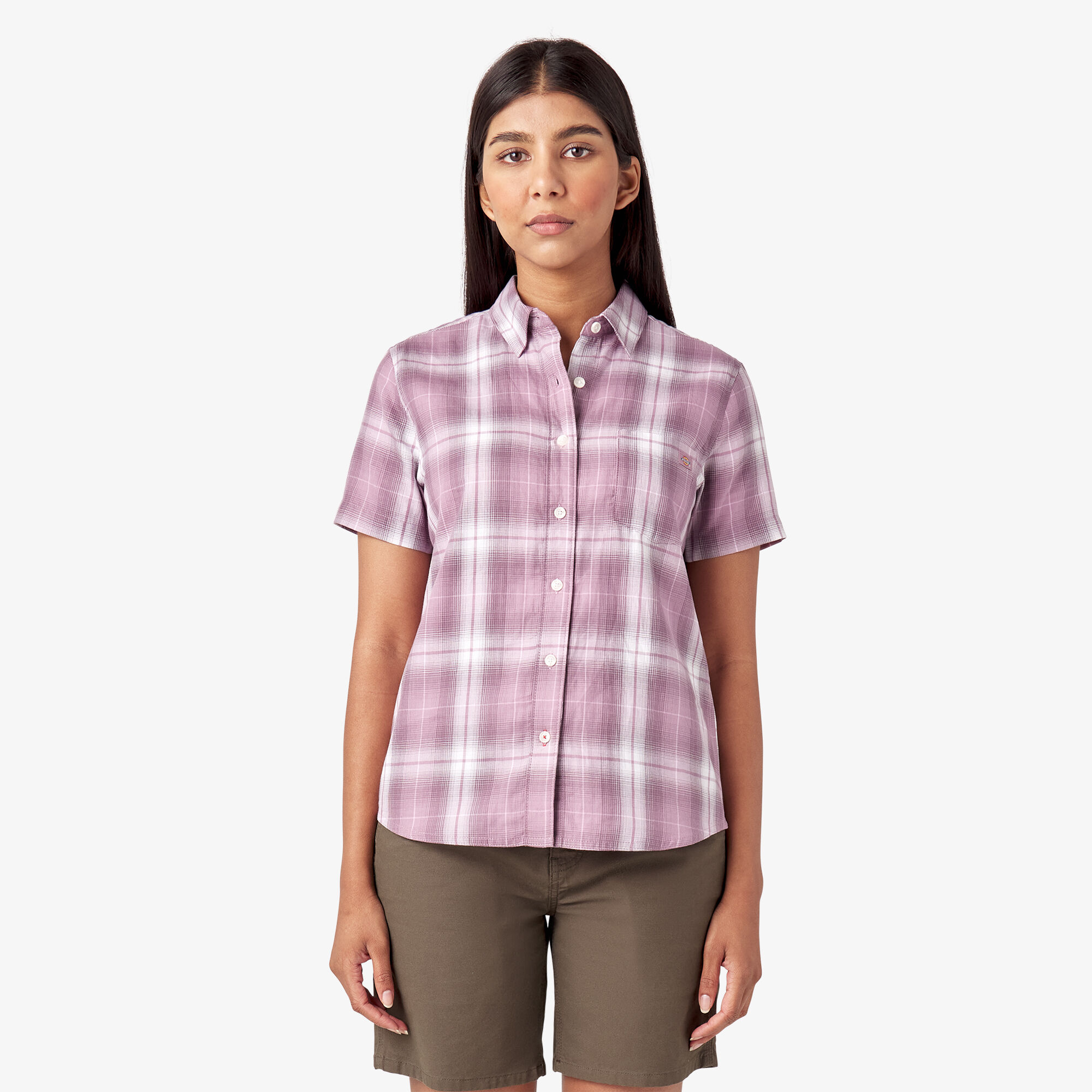 Purple gingham shirt womens shop