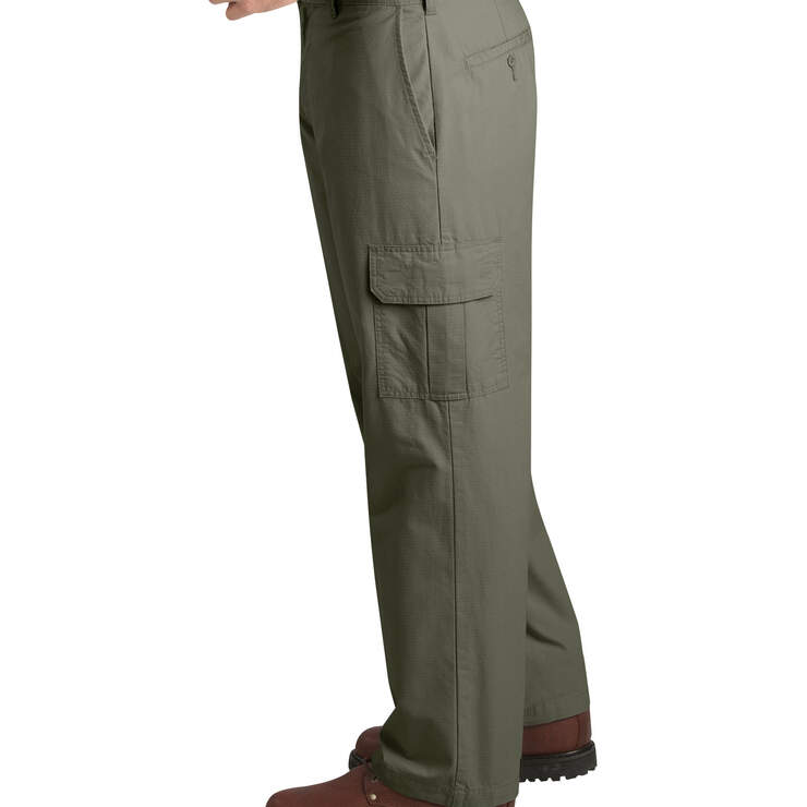 Relaxed Fit Straight Leg Ripstop Cargo Pant - Rinsed Moss Green (RMS) image number 3