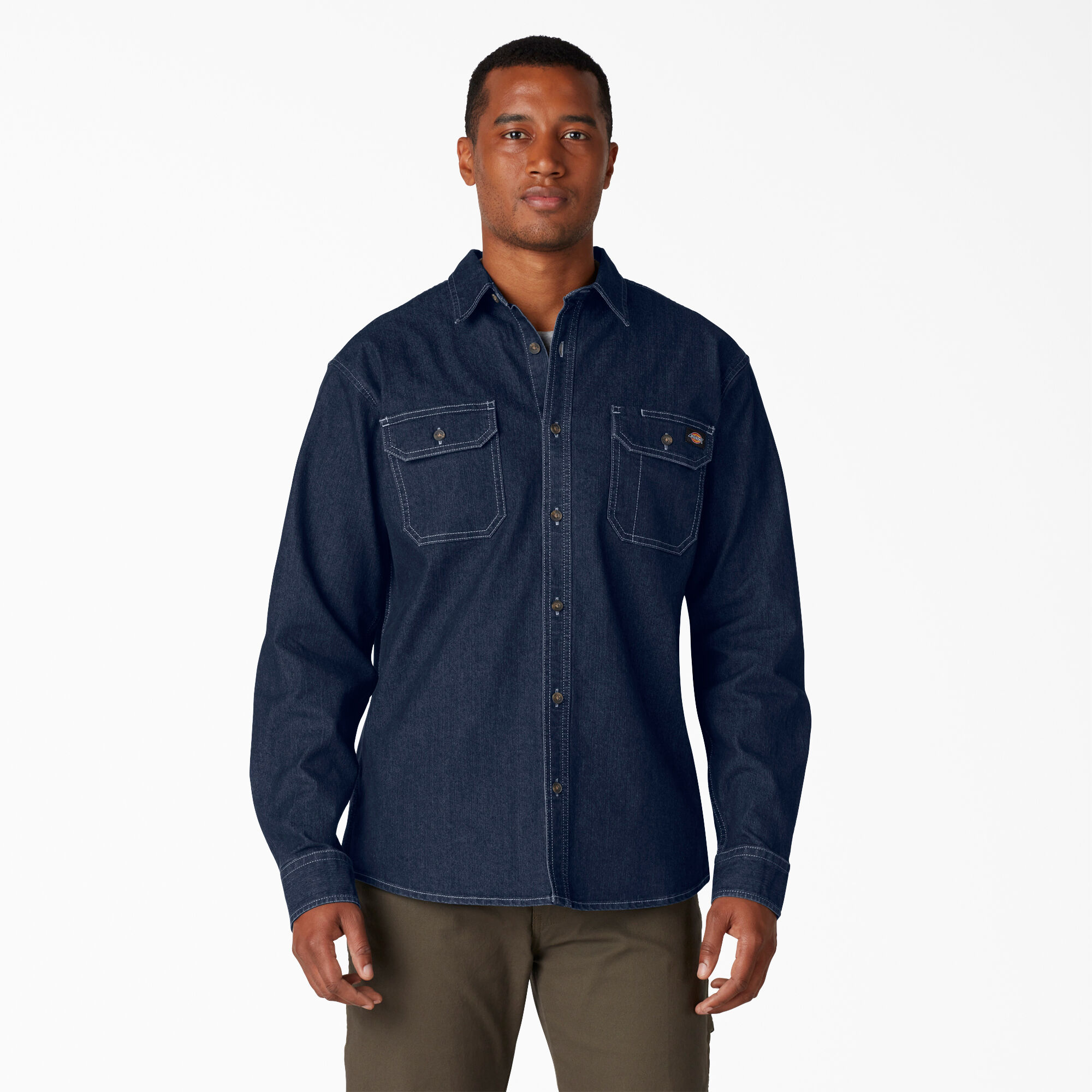 Black denim long sleeve shirt cheap