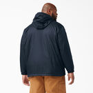 Fleece Lined Nylon Hooded Jacket - Dark Navy &#40;DN&#41;