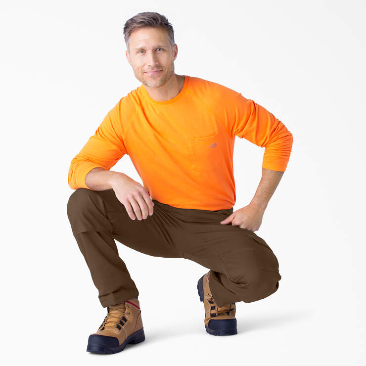 FLEX DuraTech Relaxed Fit Duck Cargo Pants - Timber Brown (TB) image number 7