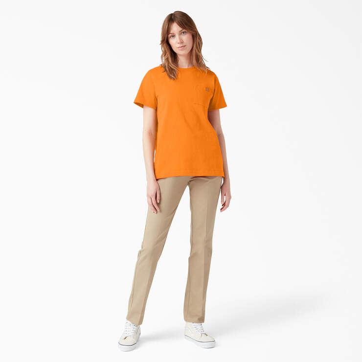T-shirt épais à manches courtes pour femmes - Orange (OR) numéro de l’image 5