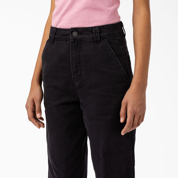 Pantalon en coutil de coupe standard pour femmes - Stonewashed Black &#40;SBK&#41;