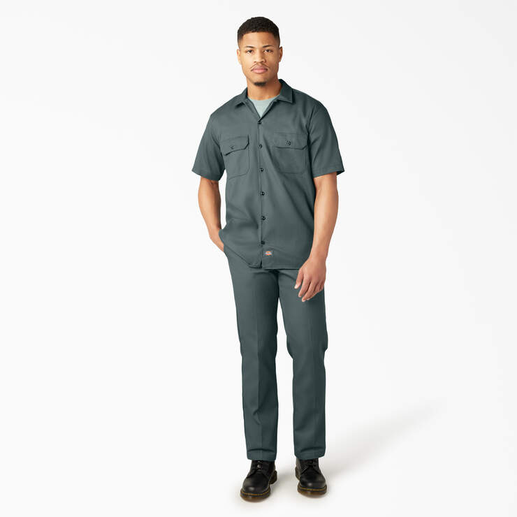 Short Sleeve Work Shirt - Lincoln Green (LN) image number 5