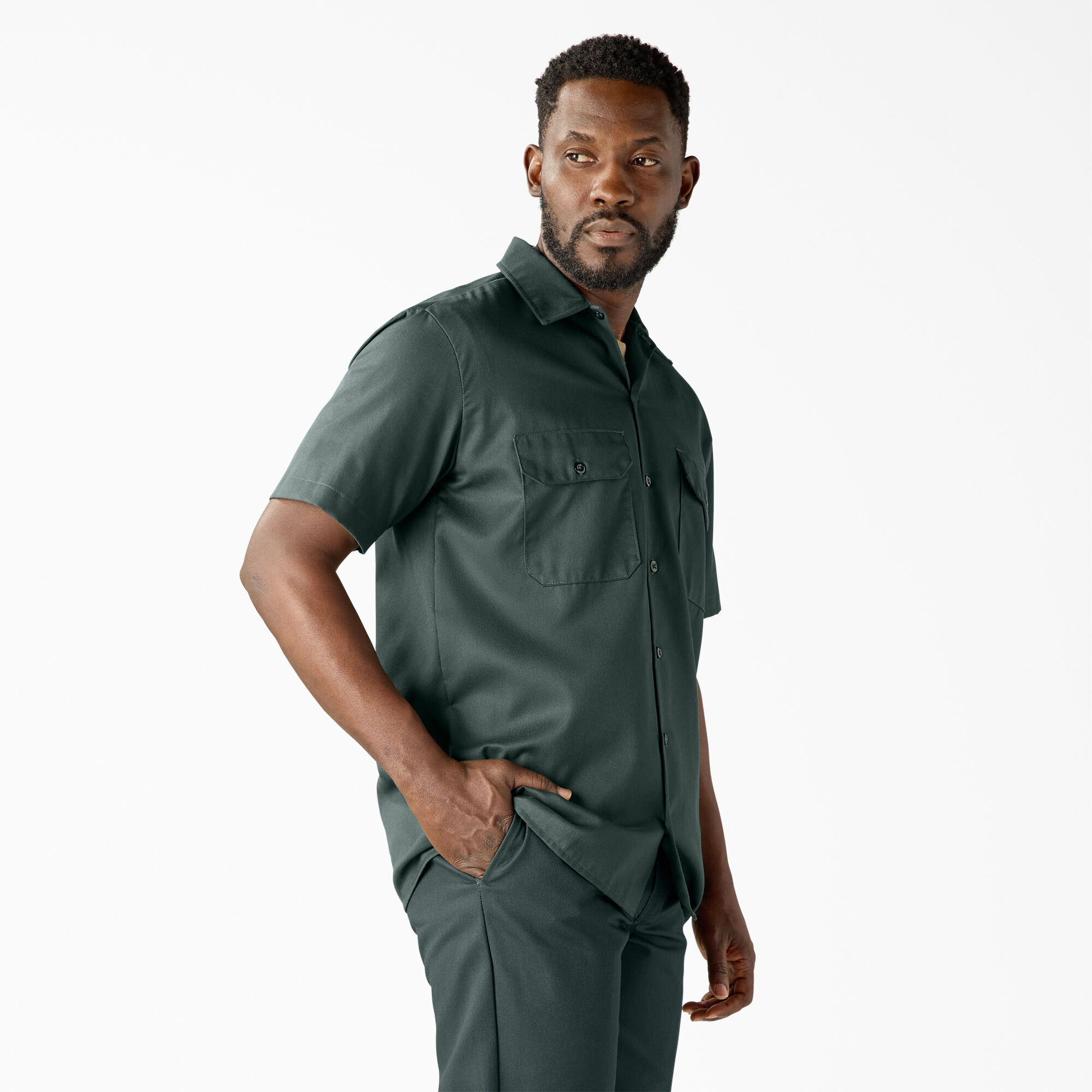 Hunter green mens shirt cheap