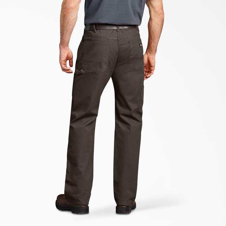 Relaxed Fit Duck Carpenter Pants - Rinsed Black Olive (RBV) image number 2