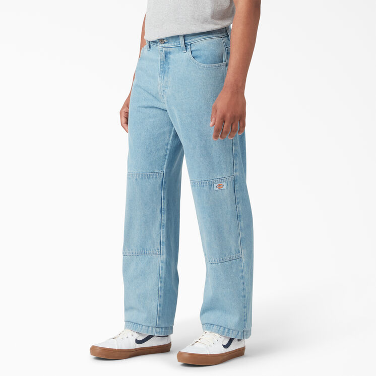Jeans de coupe ample &agrave; genoux renforc&eacute;s - Light Denim &#40;LTD&#41;