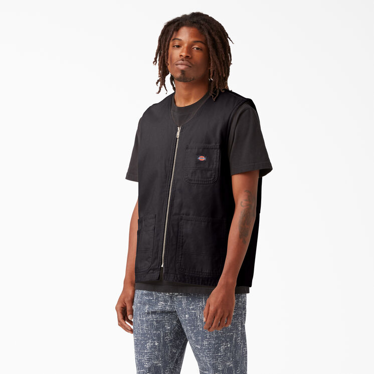 Veste menuisier sans manches en coutil d&eacute;lav&eacute; pierre - Stonewashed Black &#40;SBK&#41;
