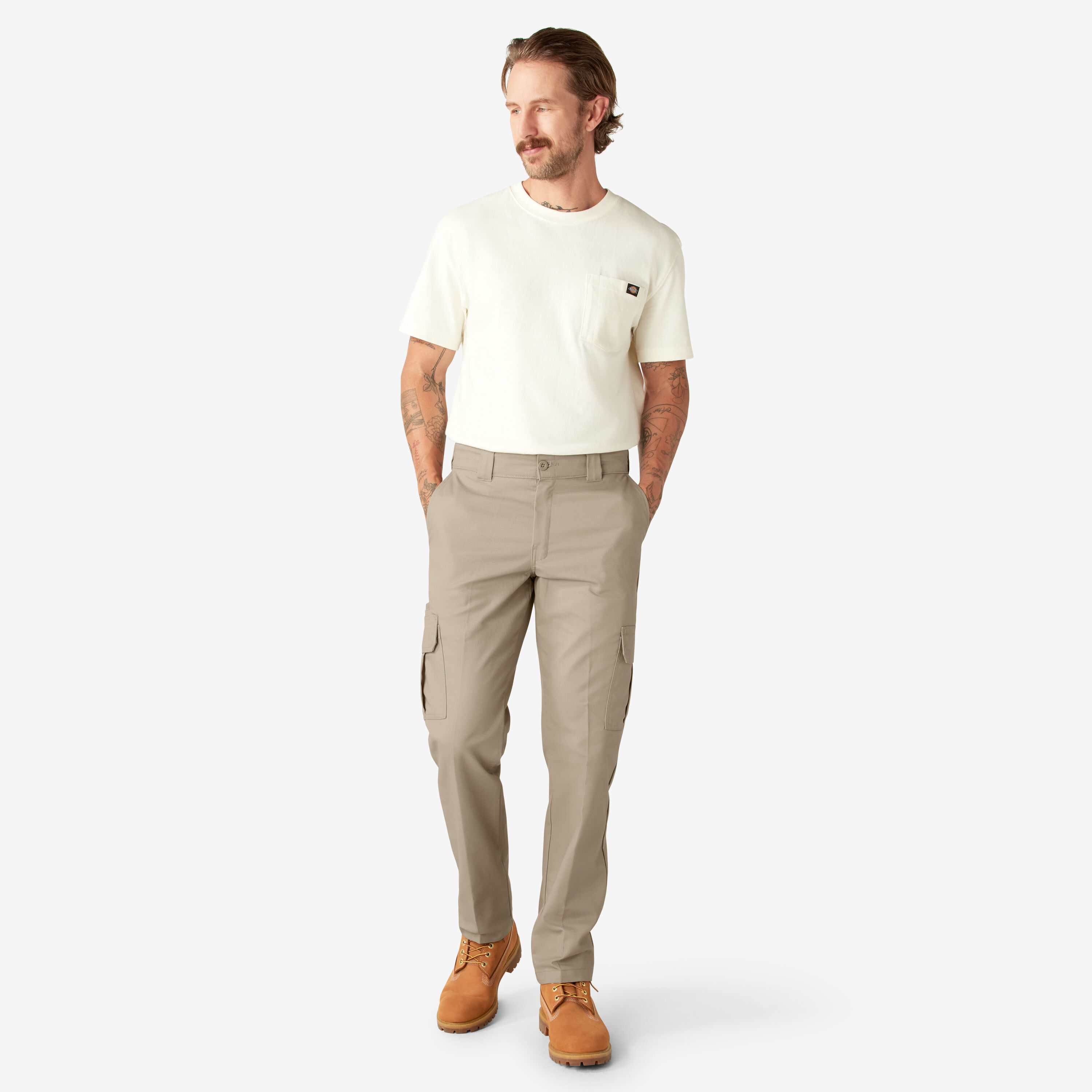 Mens slim fit cargo clearance