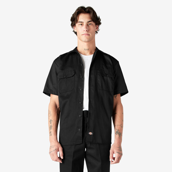 Short Sleeve Work Shirt - Black &#40;BK&#41;