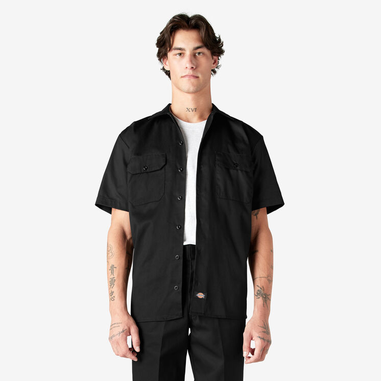 Short Sleeve Work Shirt - Black &#40;BK&#41;
