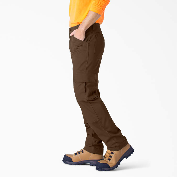 FLEX DuraTech Relaxed Fit Duck Cargo Pants - Timber Brown (TB) image number 3