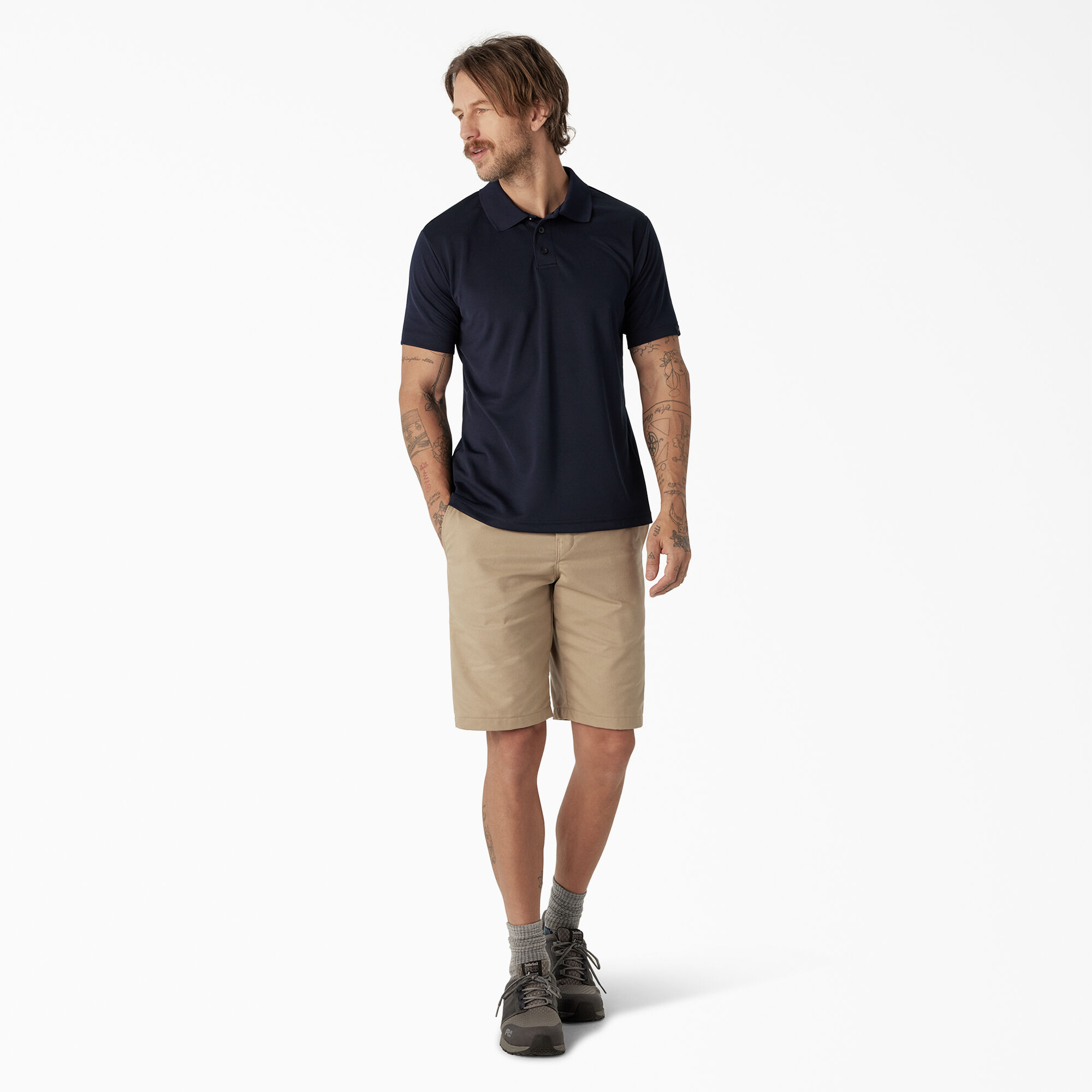 Polo shirt and khaki shorts outlet