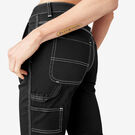Women&#39;s Slim Straight Fit Roll Hem Carpenter Pants - Black &#40;BKX&#41;