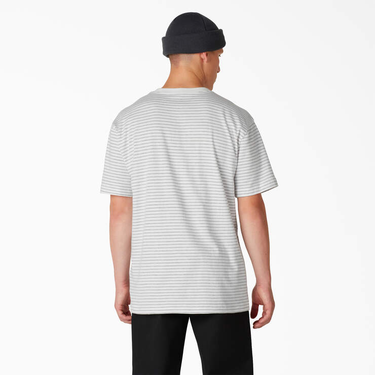 Striped Pocket T-Shirt - White Heather Stripe (HSH) image number 2