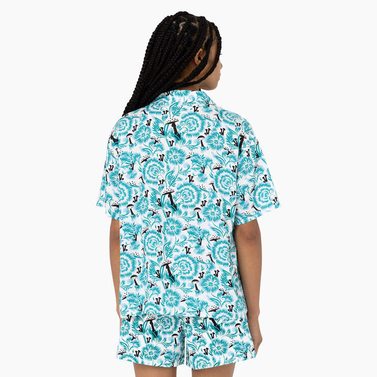 Chemise à manches courtes pour femmes Roseburg - Blue Floral Print (GG2) numéro de l’image 2