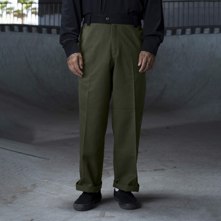 Pantalon à genoux renforcés de coupe ample Ronnie Sandoval - Olive Green/Black Color Block (OAC) numéro de l’image 1