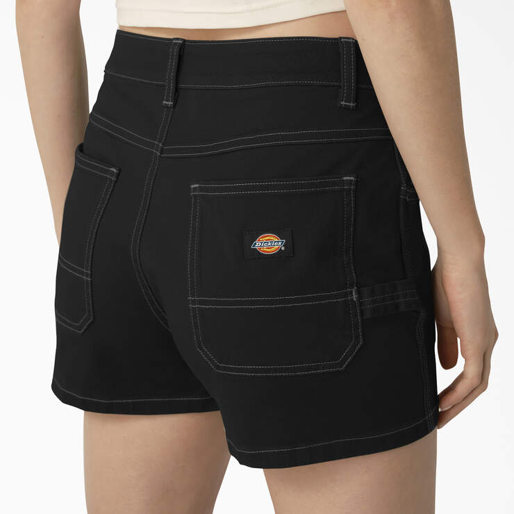 Women's Carpenter Shorts, 3" - Black (BKX) image number 6