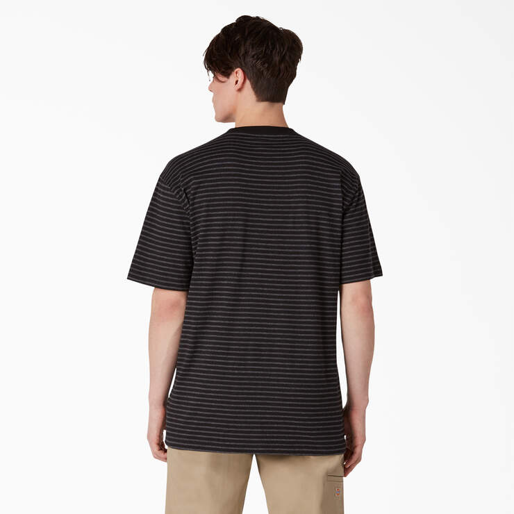 Striped Pocket T-Shirt - Black Heather Stripe (HSB) image number 2