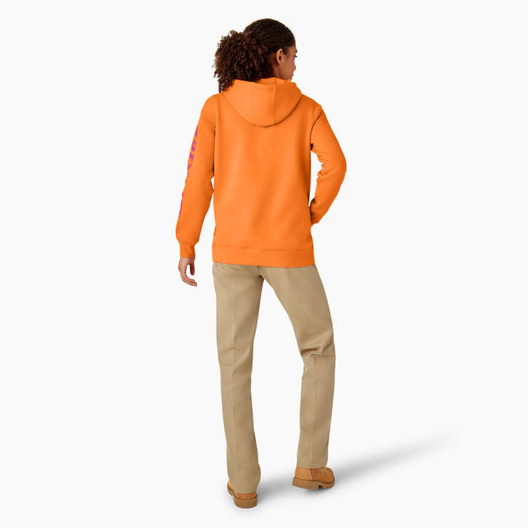 Women's Water Repellent Sleeve Logo Hoodie - Orange Pepper (RPN) image number 6